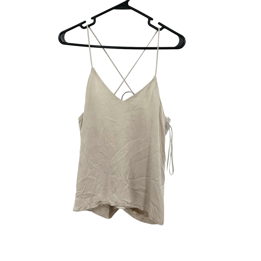 MANGO suit size XS tank top open back cream ivory off‎ white strappy sleeveless